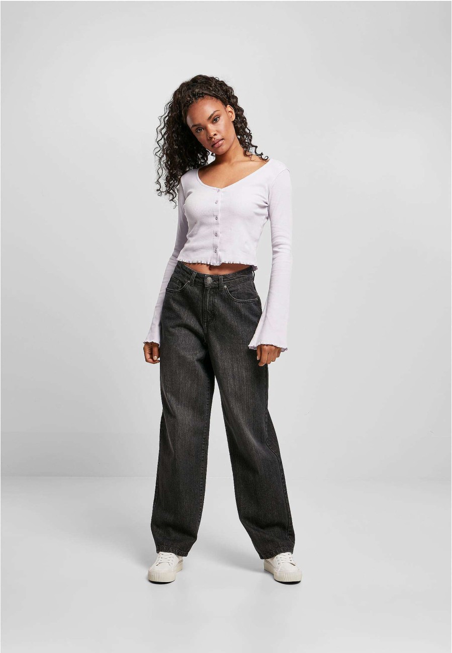 New Damen-Jeanshose Im Stil Der 90Er Jahre Mit Hohem Bund Und Weitem Bein Jeans