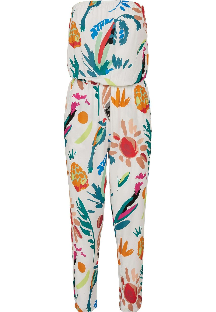 New Damen-Bandeau-Jumpsuit Aus Viskose Anzuge