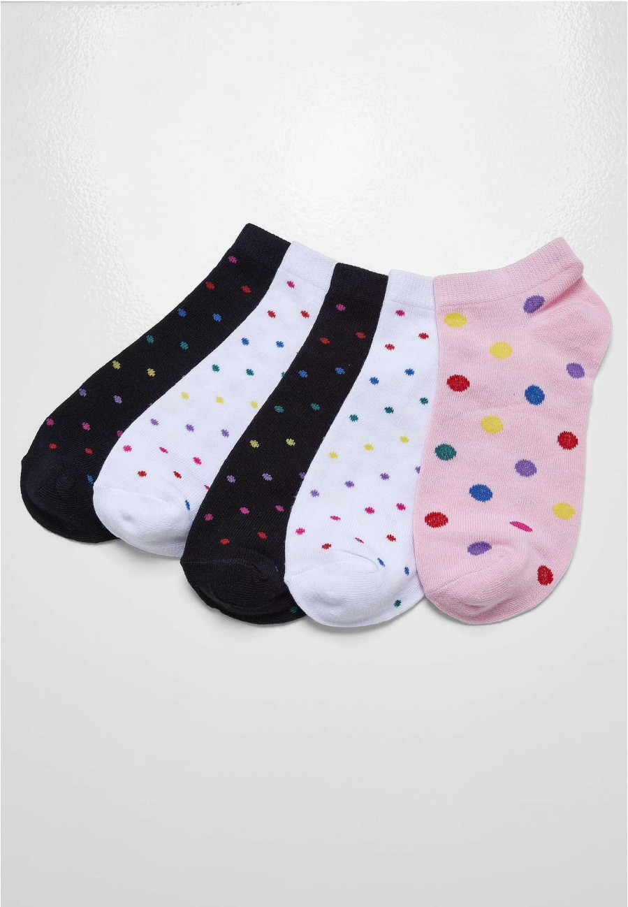 New No-Show-Socken Mit Regenbogen-Punkten, 5Er-Pack Socken