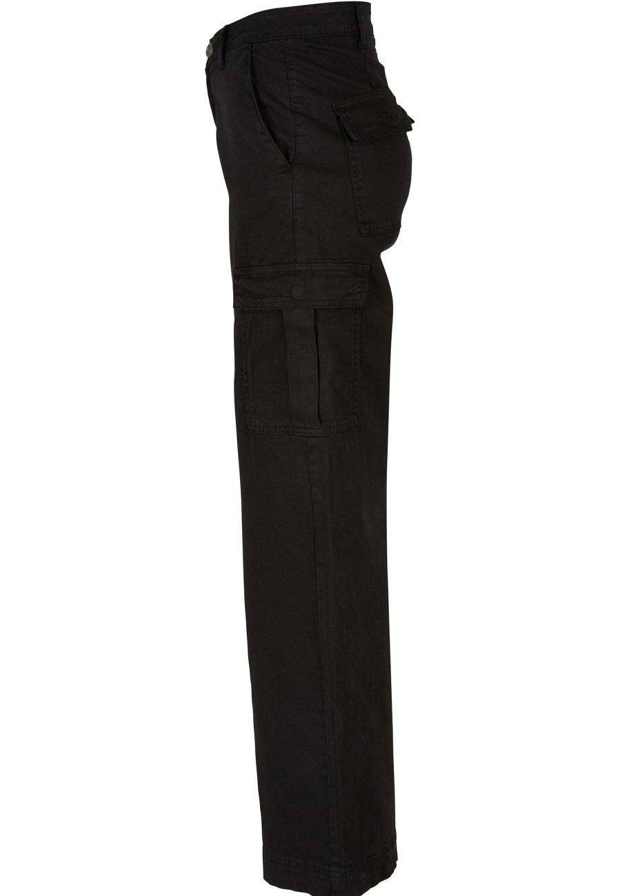 Wholesale Damen-Cargohose Aus Twill Mit Hoher Taille Und Weitem Bein Hose