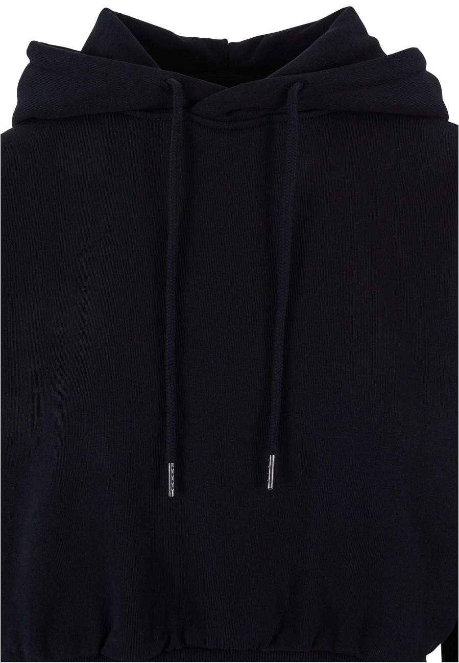 Clearance Kurz Geschnittener Schwerer Damen-Kapuzenpullover Schweisausbruche