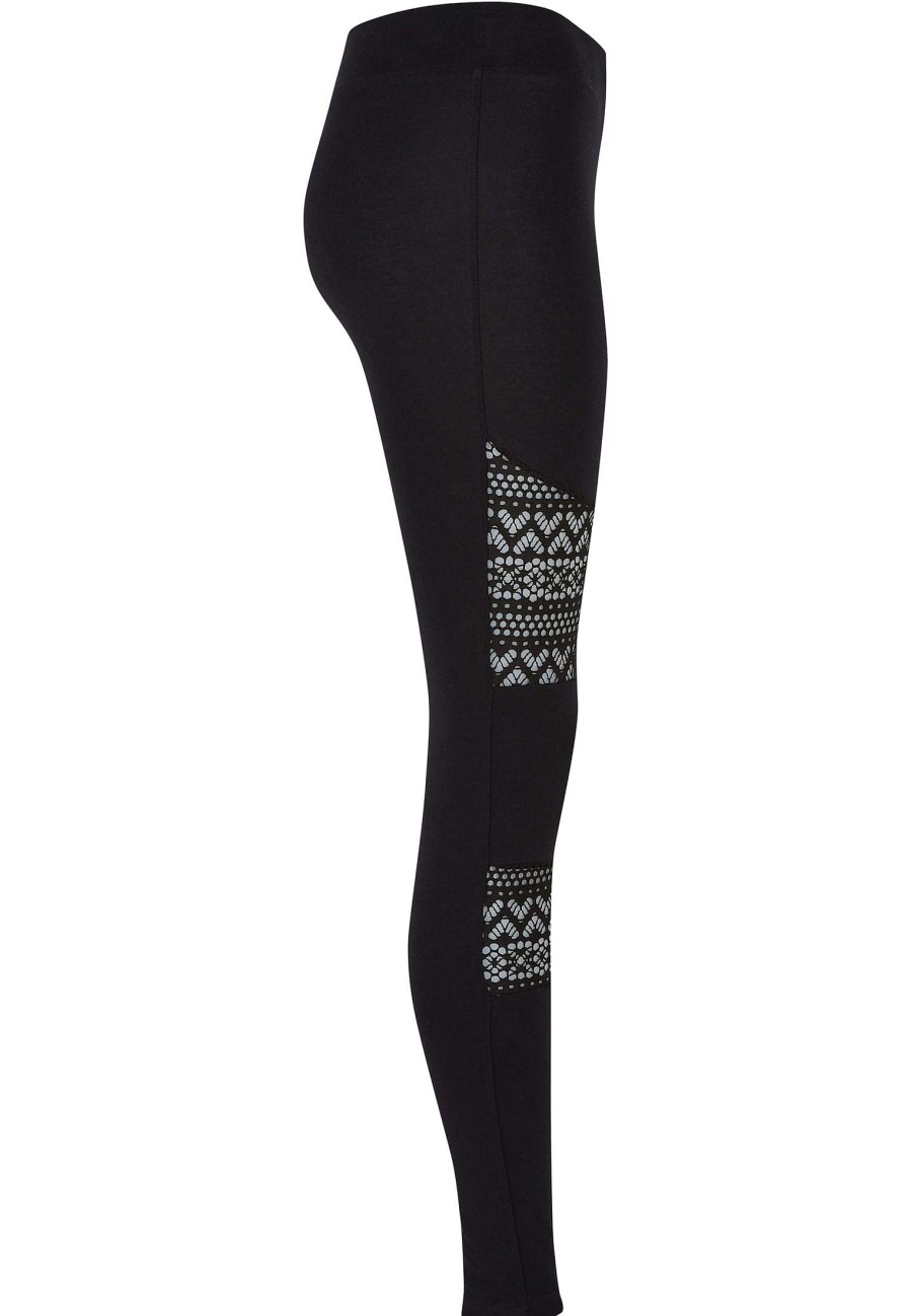 Best Damen-Leggings Mit Hakelspitzeneinsatz Hose