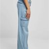 Hot Damen-Jeans-Cargohose Mit Hoher Taille Und Geradem Schnitt Hose