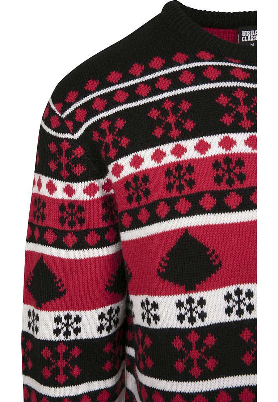 Clearance Schneeflocken-Weihnachtsbaumpullover Strickwaren