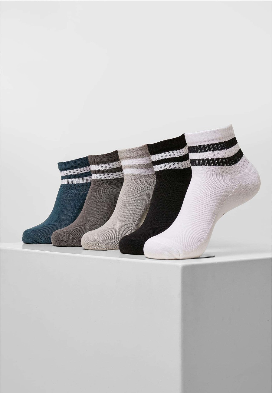 Wholesale Sportliche Logo-Socken Mit Halbem Bund Im 5Er-Pack Socken