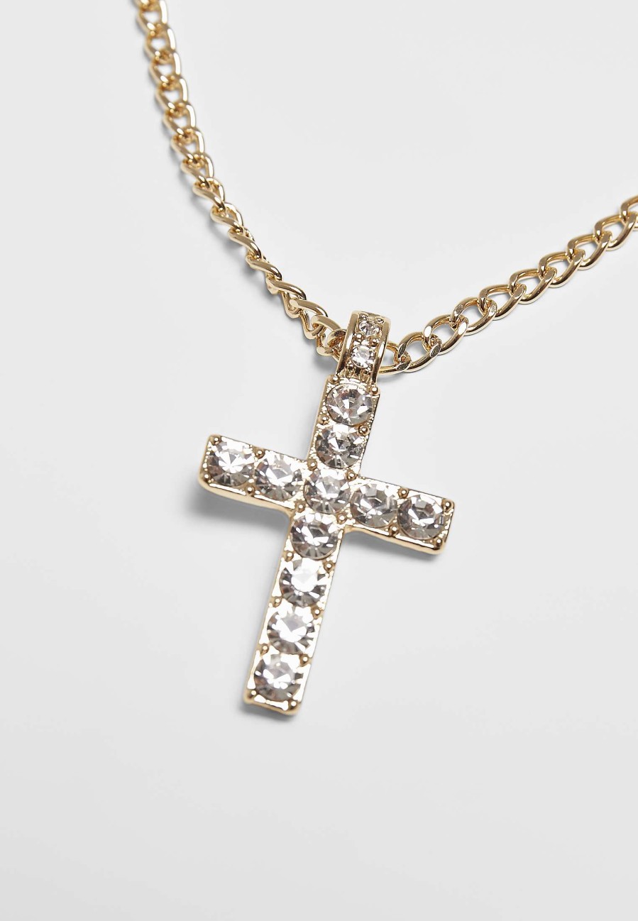 New Diamant-Kreuz-Halskette Schmuck