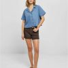 New Damen-Resort-Hemd Aus Hellem Denim Blusen