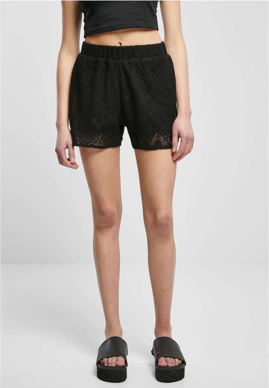 Clearance Damen-Resort-Shorts Aus Hakelspitze Kurze Hose