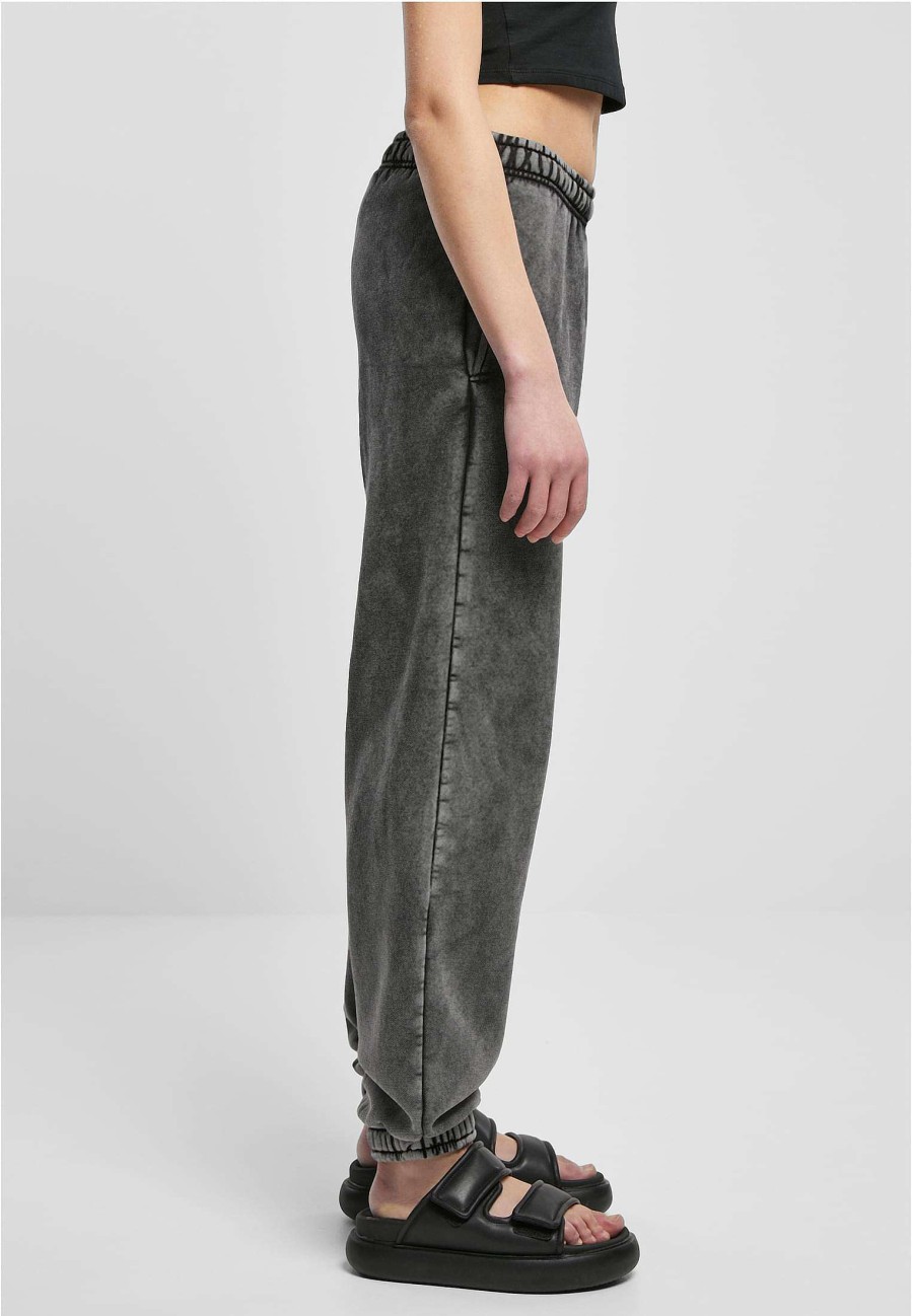 Online Stonewashed-Sweathose Fur Damen Mit Hoher Taille Hose